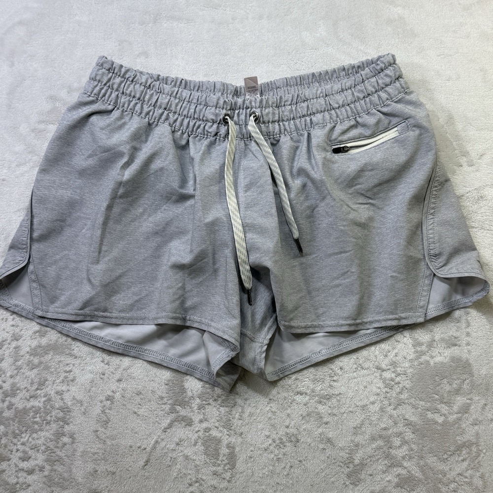 Vuori Clementine Shorts Womens Large Gray Lined Running Athletic Performance